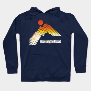 Heavenly Ski Resort 70s/80s Retro Souvenir Style Skiing Hoodie